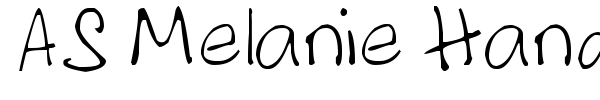 AS Melanie Handwritting font preview